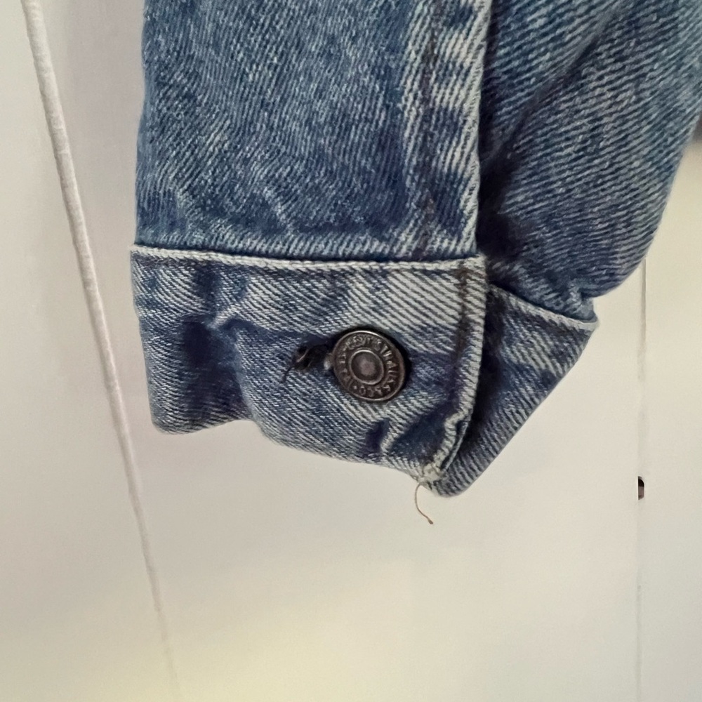 Levis Mens 42R Denim Trucker Jacket 506-0214 Distressed Grunge Punk Rock 80s USA - Picture 9 of 11